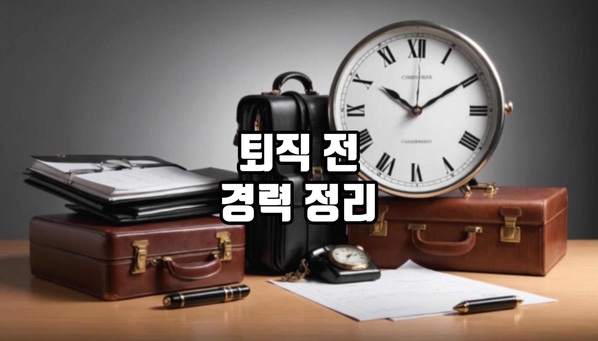 퇴직 전 경력정리 방법