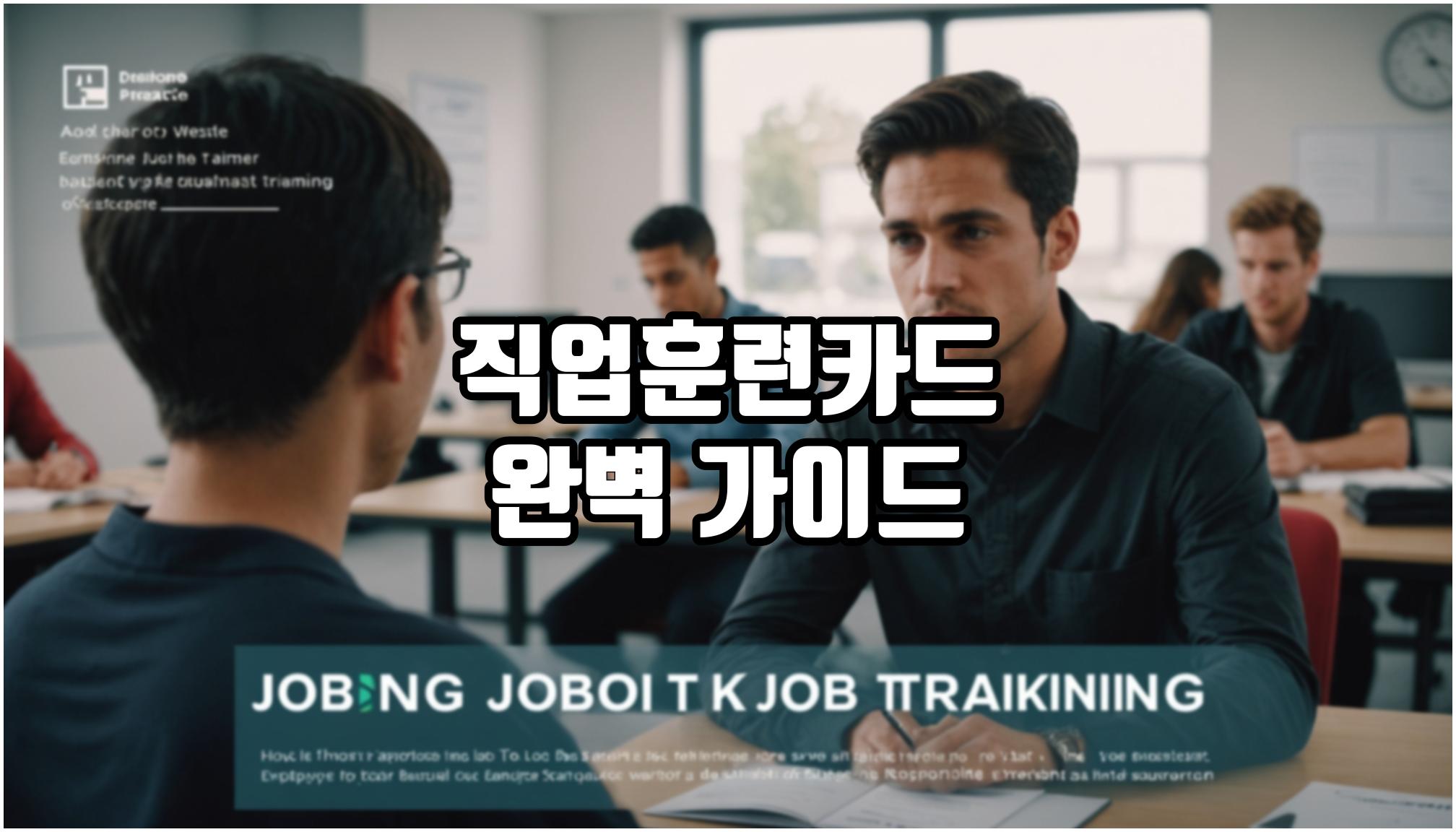 직업훈련카드 신청부터 수강까지