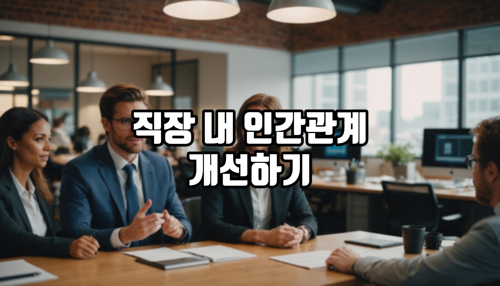 직장 내 인간관계 개선의 좋은 방법은?