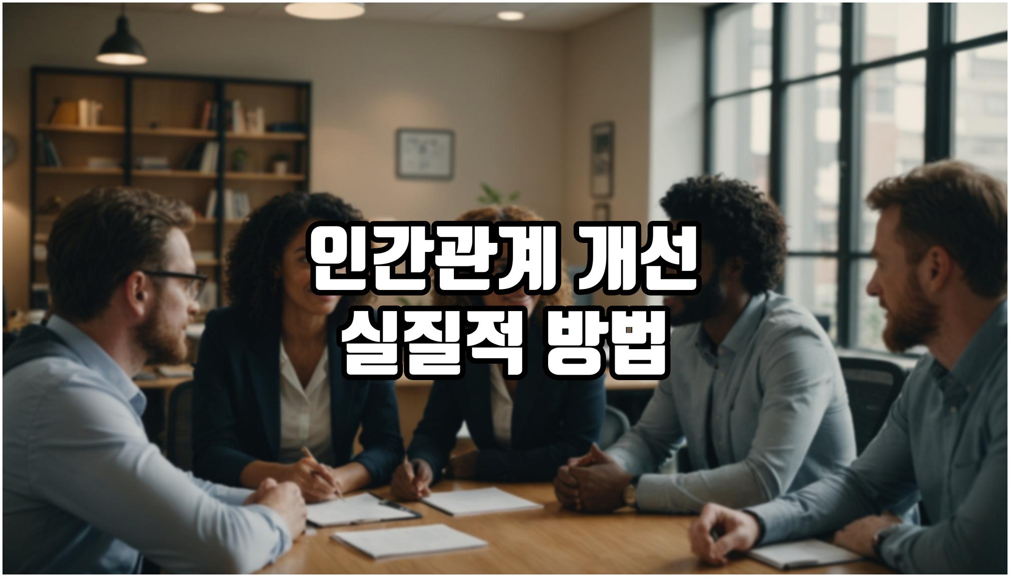 직장 내 인간관계 개선의 실질적 방법은?