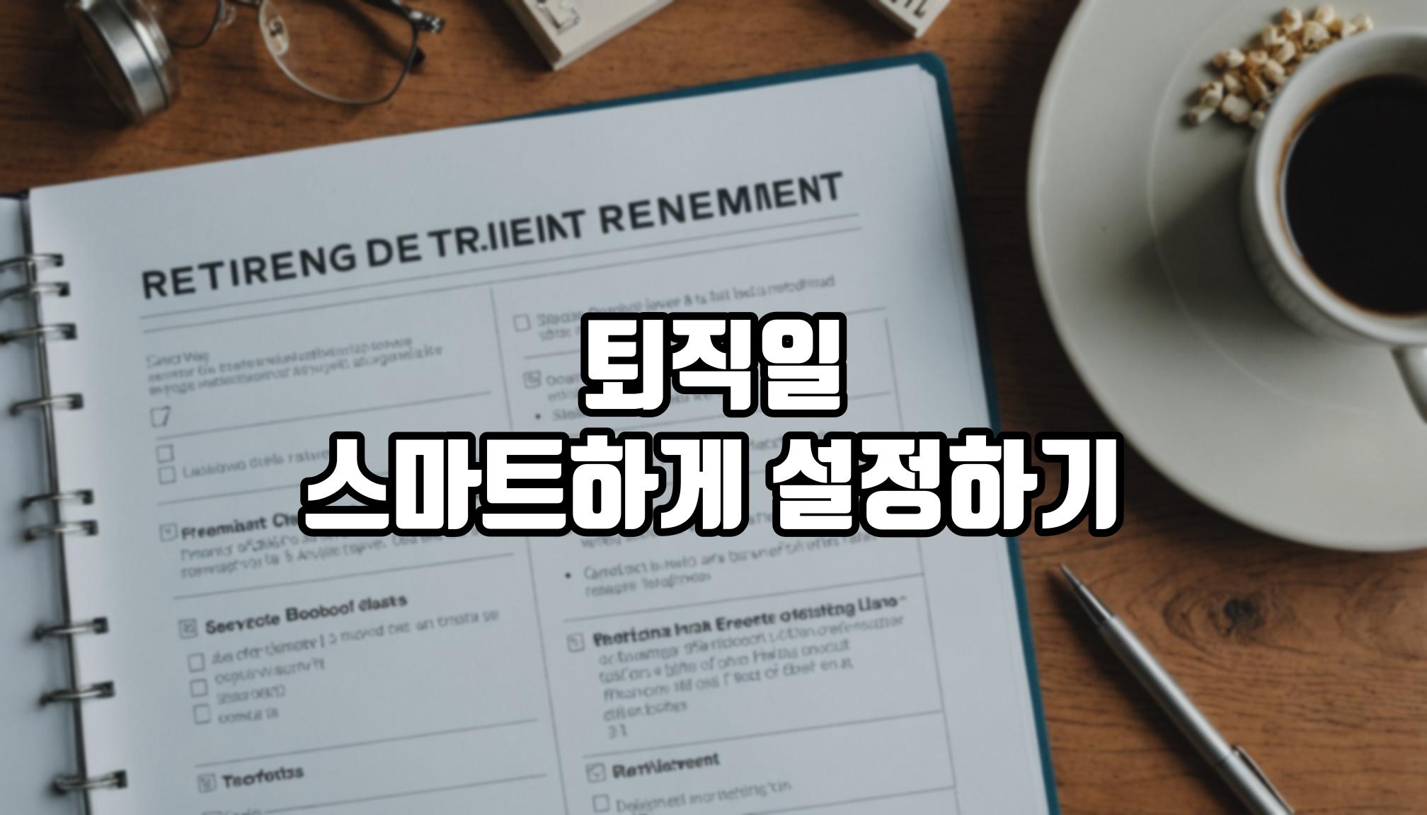 퇴직일 지정 타이밍 잡는 법